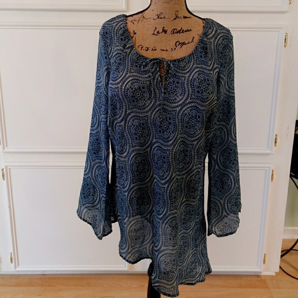 NWOT Sheer Asymmetrical Tunic